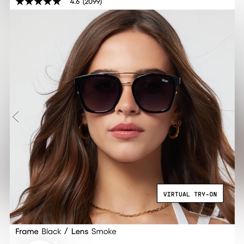 QUAY Sweet Dreams black and gold sunglasses